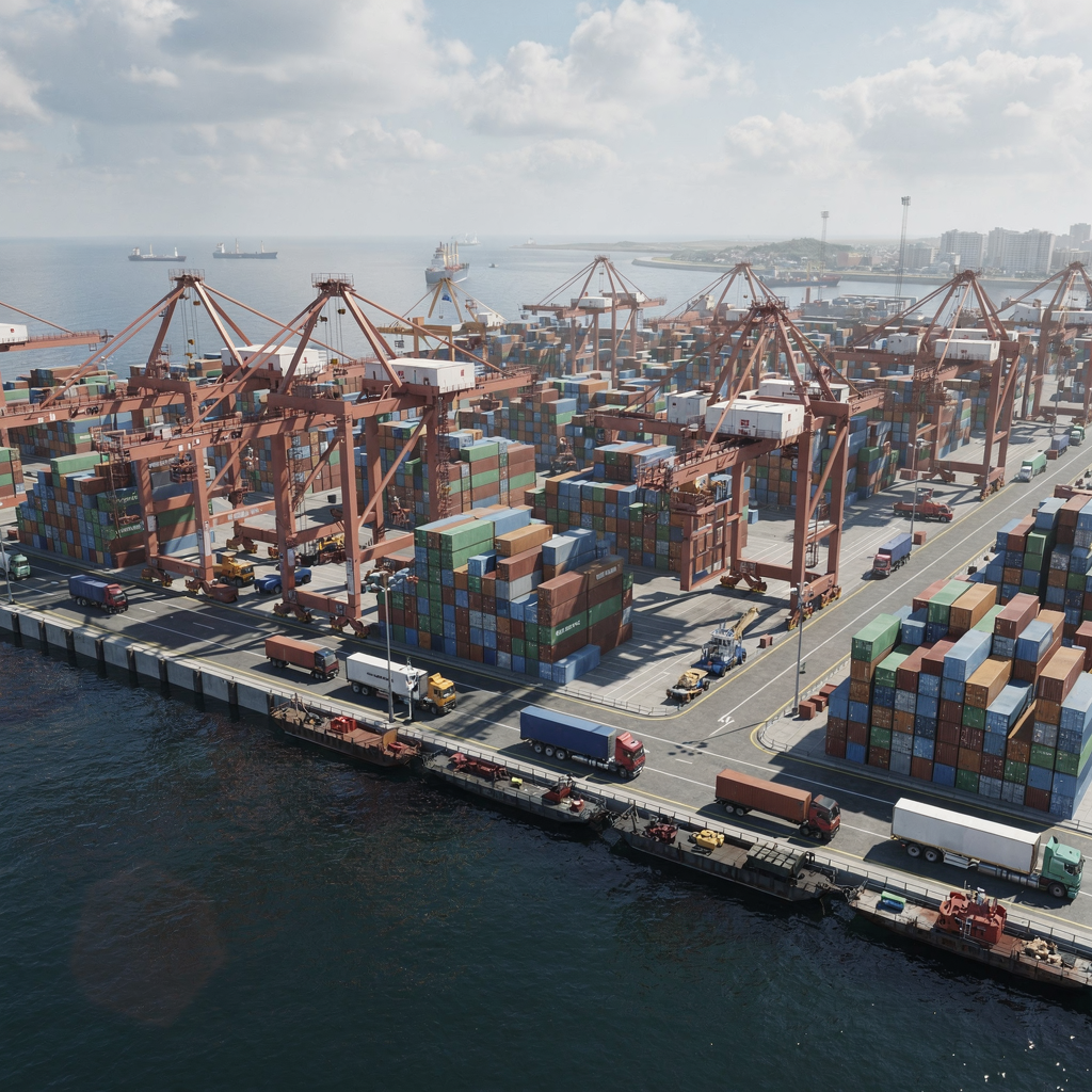 Container port optimization via deep RL simulation