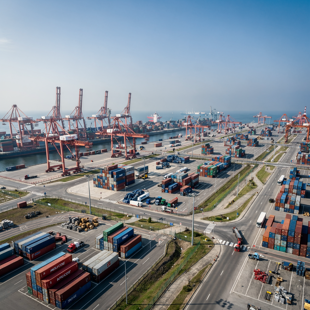 Optimising inter-terminal transport flows at container ports